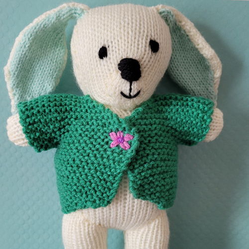 Little rabbit soft toy in 8 ply