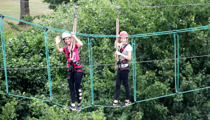 querfeldein hochseilgarten gut gesichert
