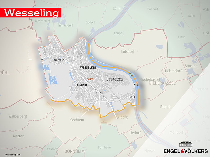 Pulheim
- Wo liegt Wesseling?