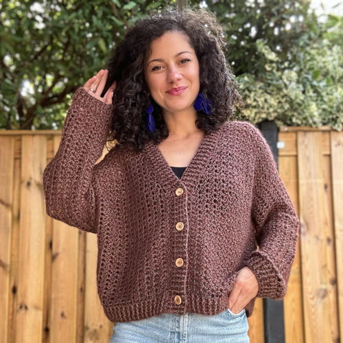 Haak een trendy oversized trui | Amira Cardigan