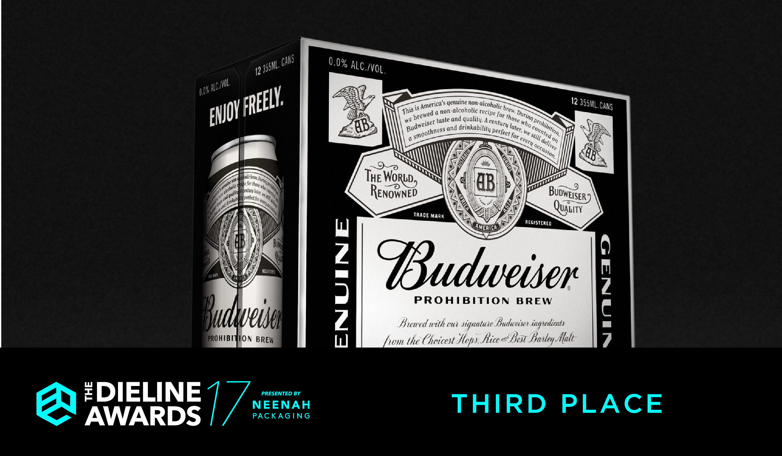 The Dieline Awards 2017: Budweiser Prohibition Brew