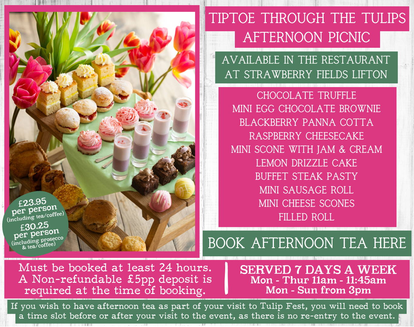 Experience Tulip Fest 2026 - the South West’s original and largest tulip festival. Explore over 500,000 blooms, 60 vibrant varieties, stunning photo spots, family-friendly entertainment, and a touch of Holland in the heart of Devon. Don’t miss this spectacular spring event!