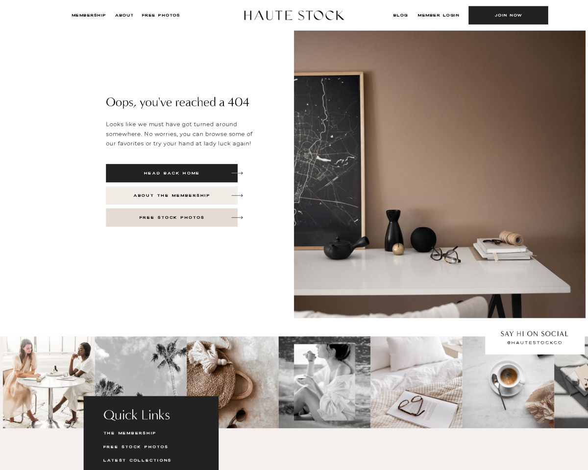Screenshot of Haute Stock, from the brown websites collection.