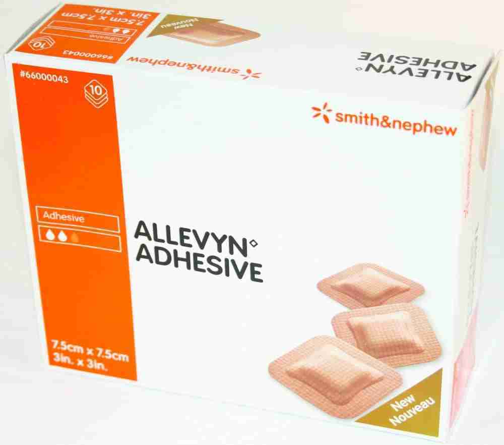 Allevyn Adhesive Foam Dressing  7.5cm X 7.5cm Box of 10