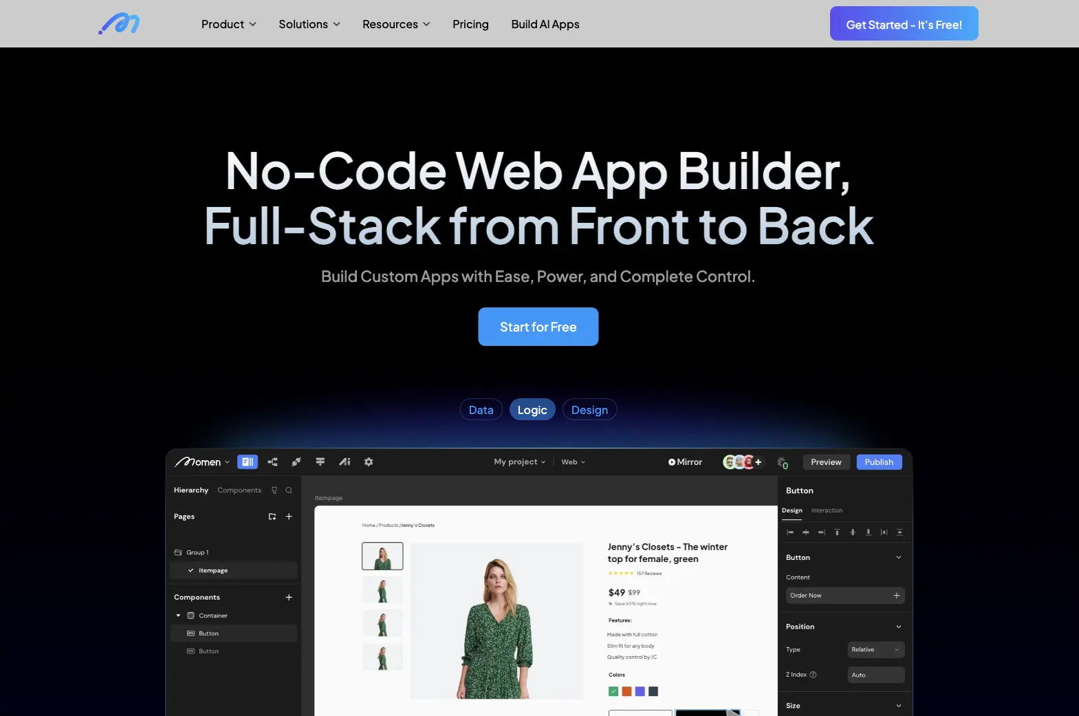 Build Web Apps with No-Code | Momen