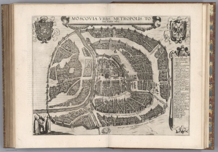 Карта Москвы 1618 года (17 века) с высоким разрешением