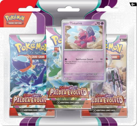 Pokemon: Trading Card Game Scarlet & Violet: Paldea Evolution 3 Pack Blister (Tinkatink)