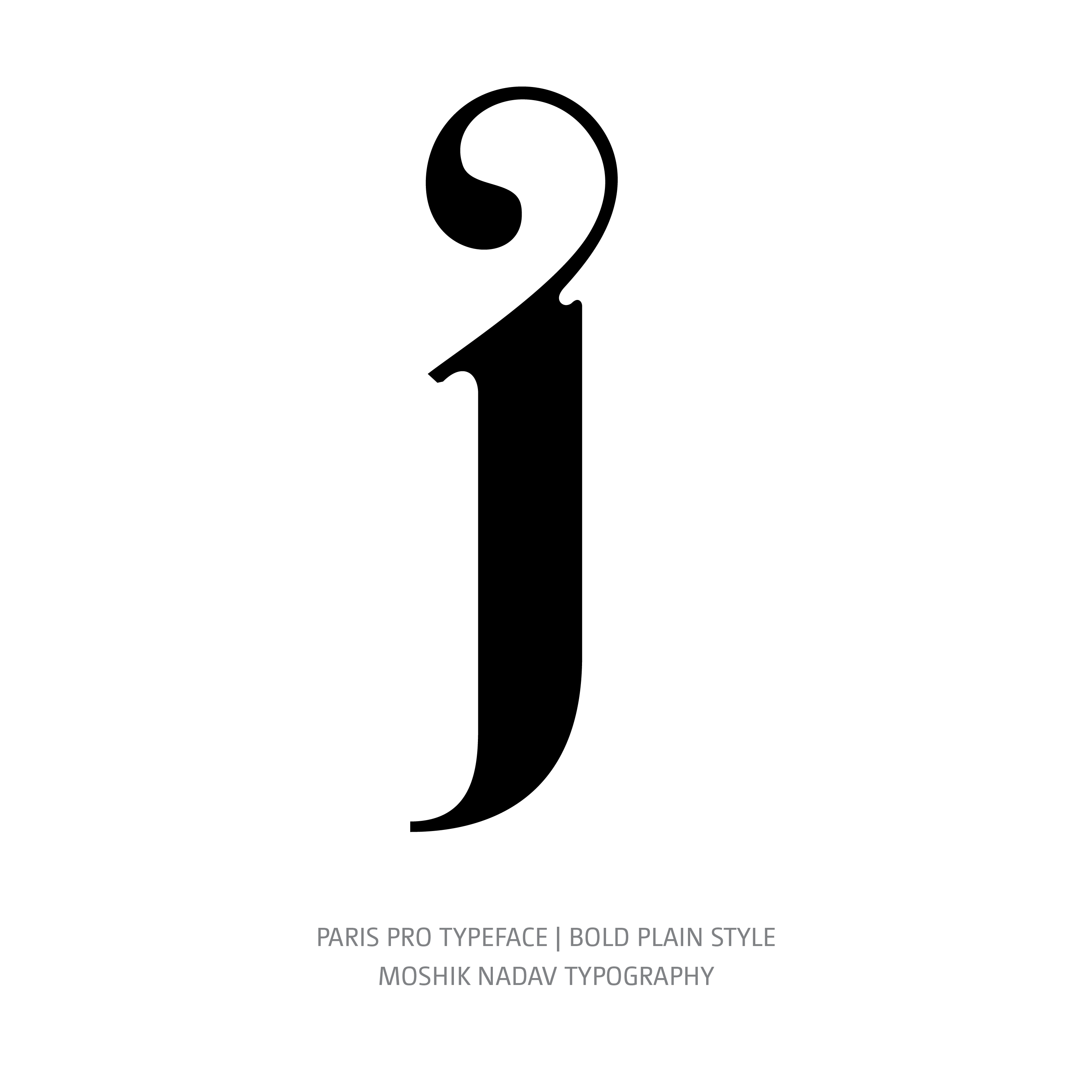 Paris Pro Typeface Bold Plain j