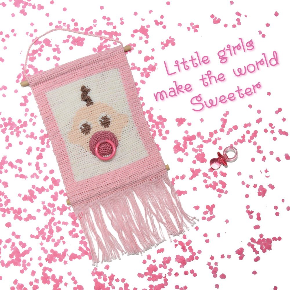 Wandhanger 3D - Baby meisje