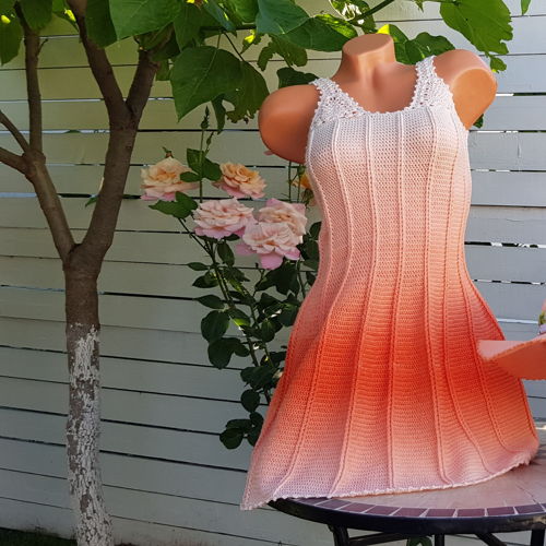 Crochet elegant dress for summer