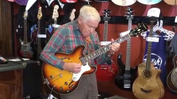 Move over, Keith Richards – there’s a new senior guitarist rocker in town!