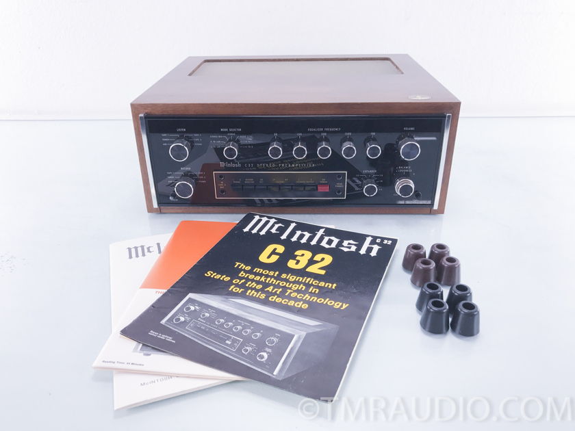 McIntosh  C32  Stereo Vintage Preamplifier; C-32 w/ Walnut Case (2947)