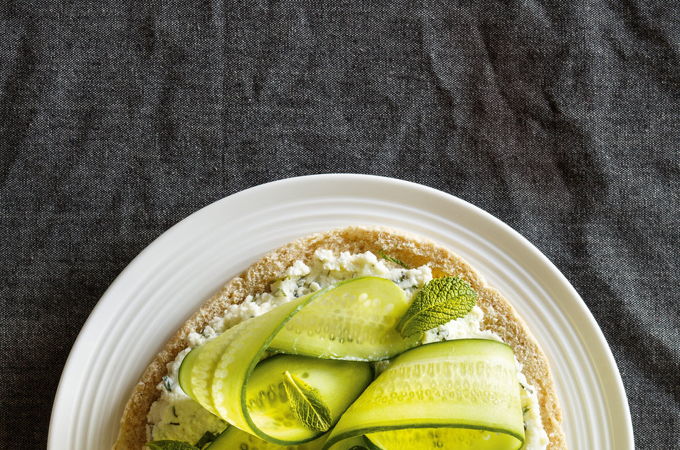 Feta and Cucumber Pita Sandwich