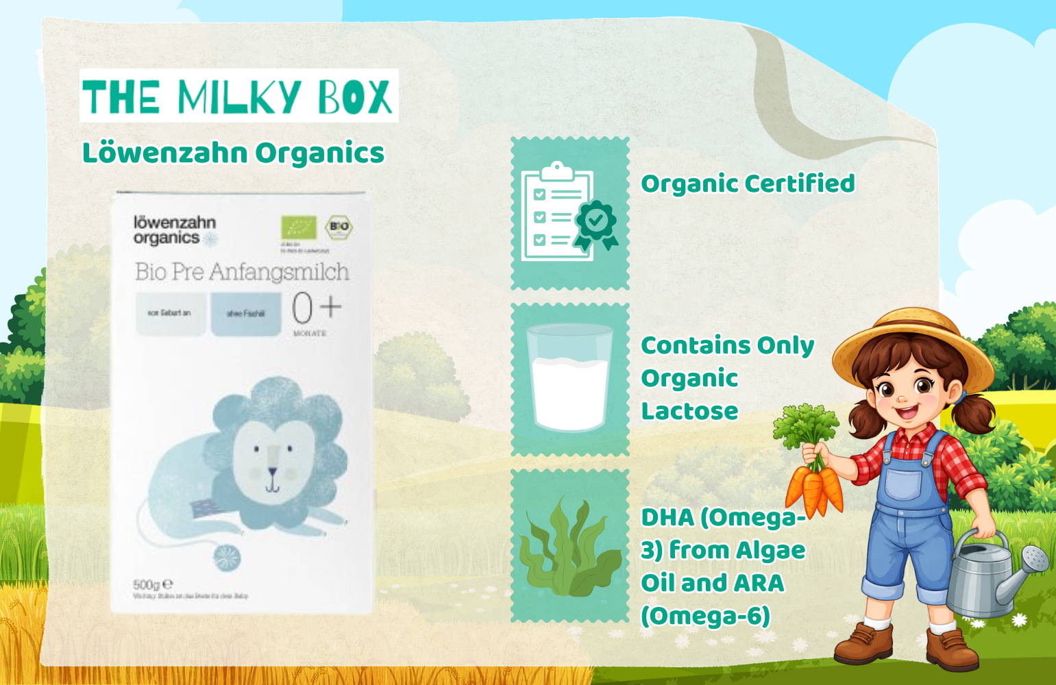 Lowenzahn Organic Cow Formula | The Milky Box
