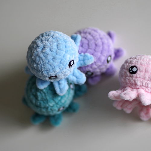 Polvo Squish Amigurumi Padrão Livre