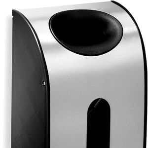 simplehuman Wall Mount Grocery Bag Dispenser, Brushed Stainless Steel