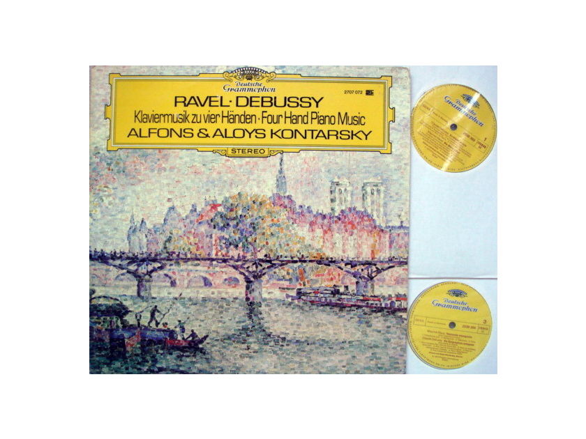 DG / KONTARSKY, - Ravel-Debussy Four Hand Piano Music, NM, 2LP Set!