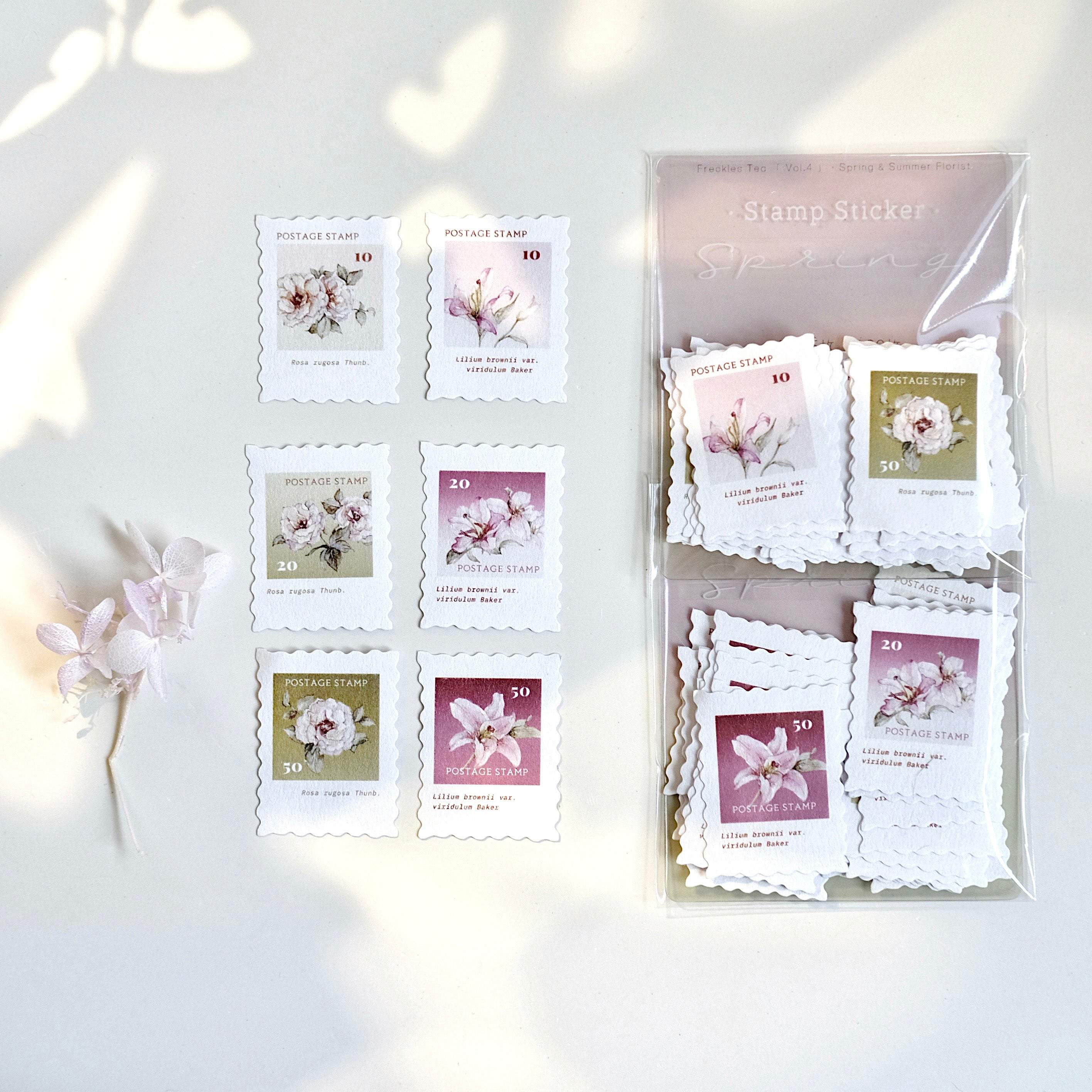 Freckles Tea Vol.4 Stamp-Style Sticker, Spring – Pinky Elephant