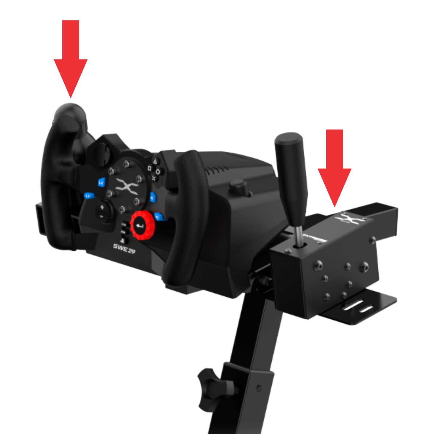 EXTREME SIM RACING COCKPIT P1 WHEEL DECK FULLY ADJUSTABEL FOR LOGITECH SIMAGIC THRUSTMASTER FANATEC