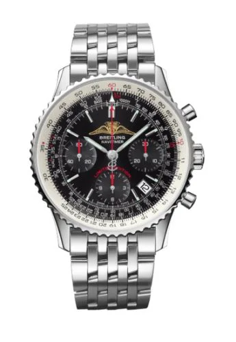 Navitimer 01 43 Stainless Steel / Black / Bracelet / AOPA
