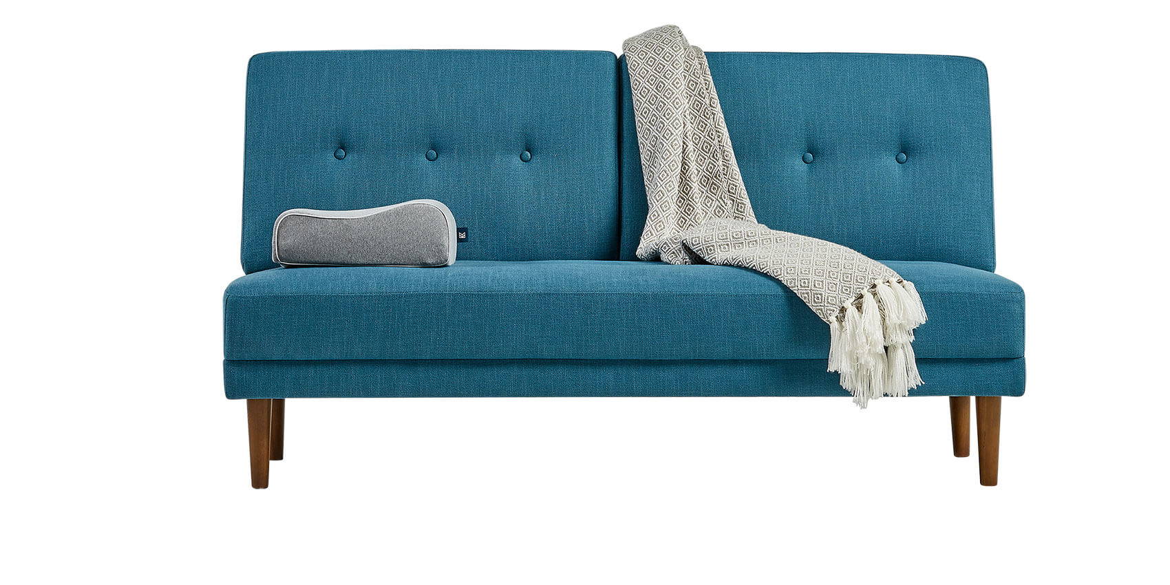 Furniture, Couch, Rectangle, Azure, Outdoor furniture, Wood, Aqua, Material property, Font, Comfort