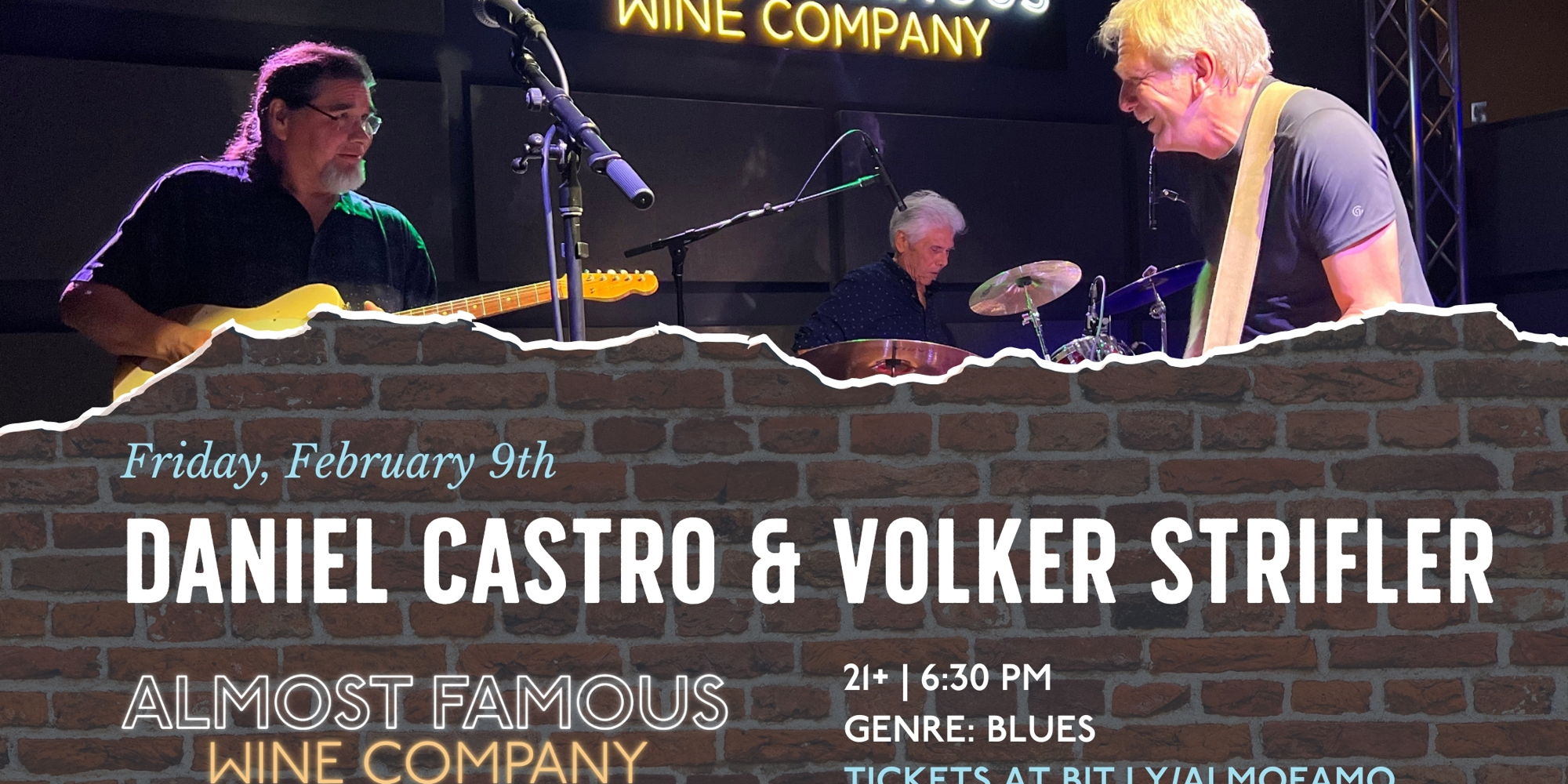 Daniel Castro & Volker Strifler: two incredible blues guitarists, one night! promotional image
