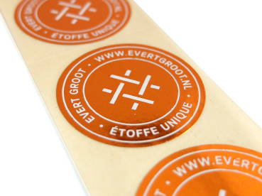 Foliedruk stickers op rol