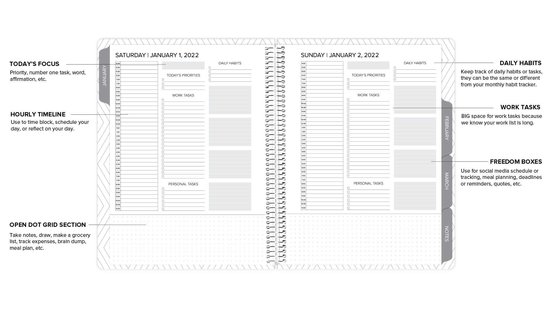 amplify planner daily layout