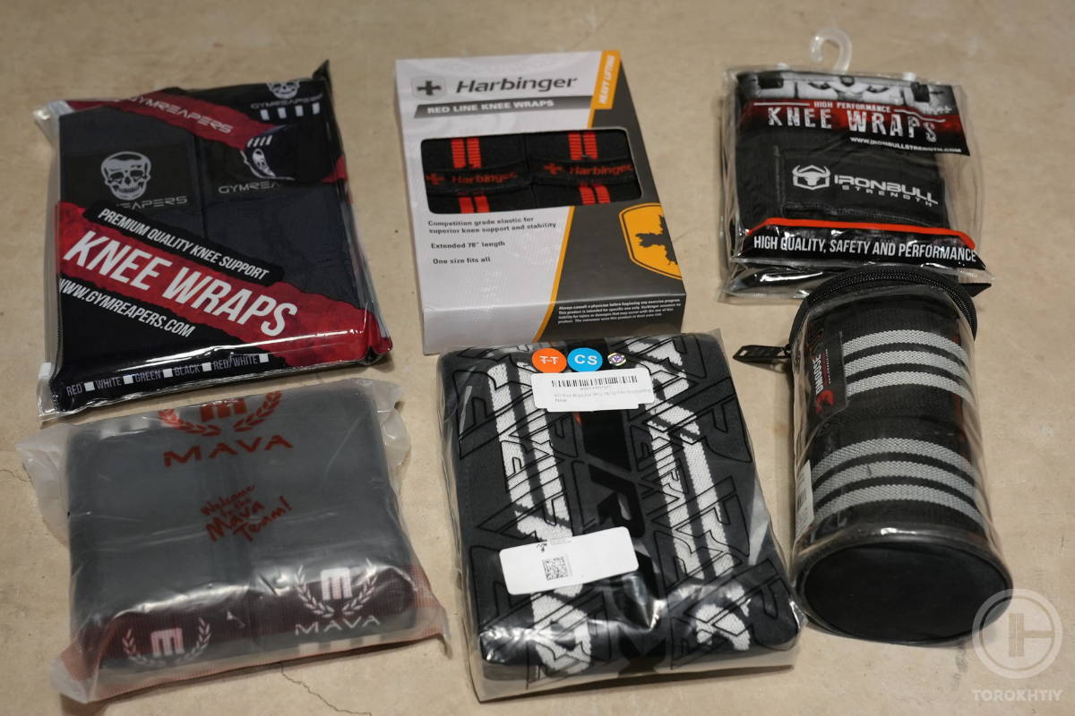 Packaging of Different Knee Wraps