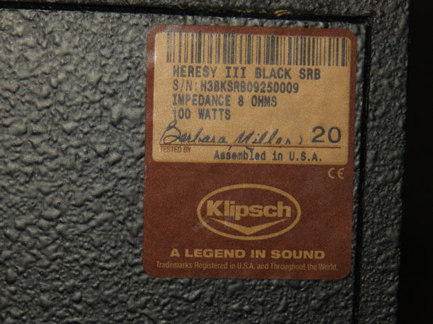 Klipsch Heritage Heresy III Pair