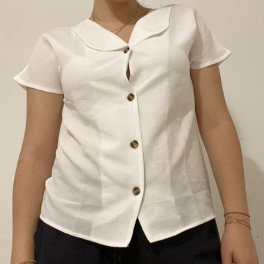 white summer blouse