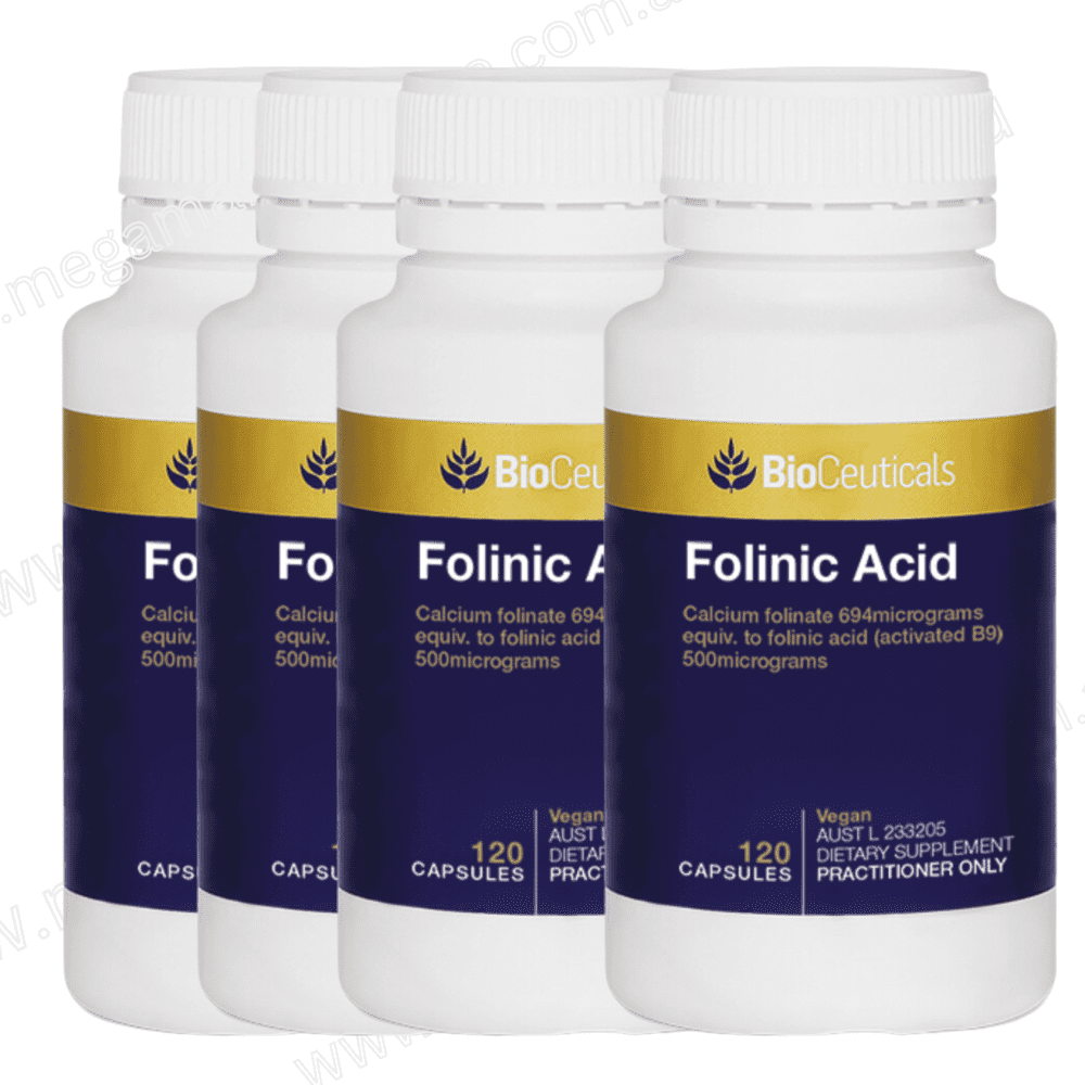 Lot of 4| BioCeuticals Folinic Acid 120 Capsules