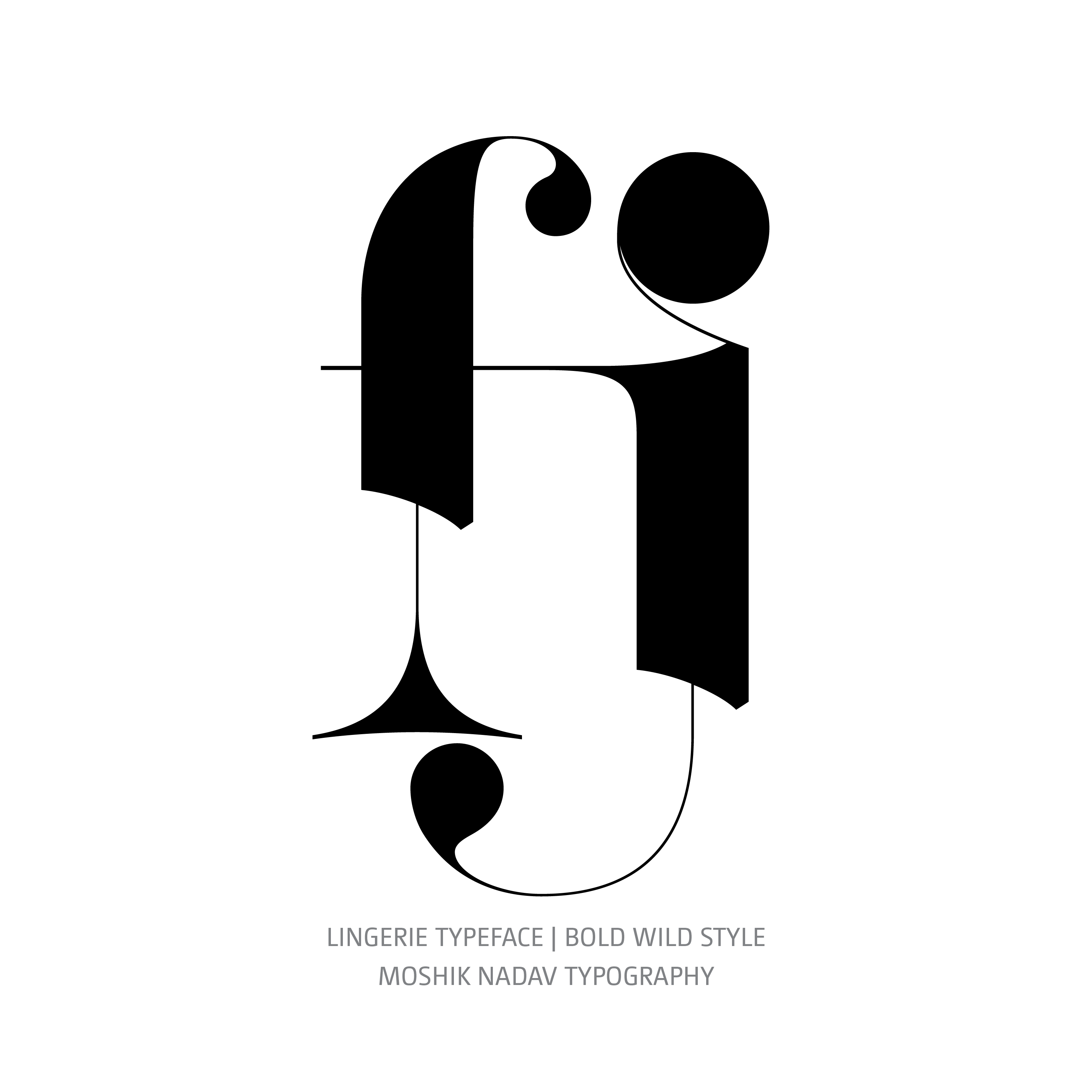 Lingerie Typeface Bold Wild fj ligature