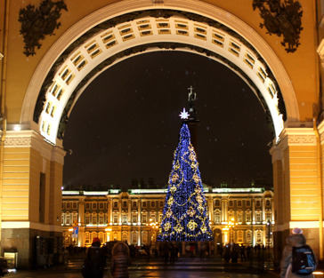 Новогодняя ночь на улицах Петербурга 2020