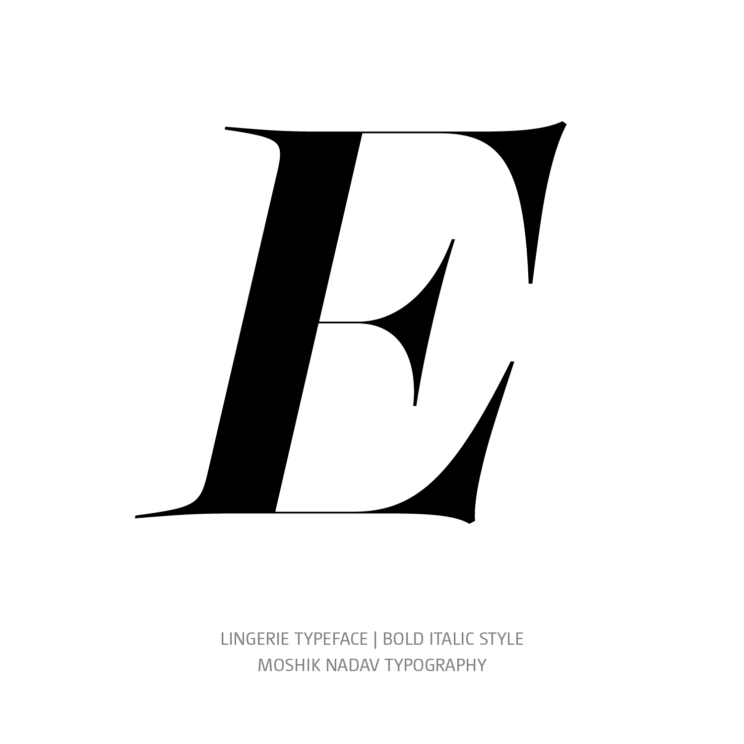 Lingerie Typeface Bold Italic E
