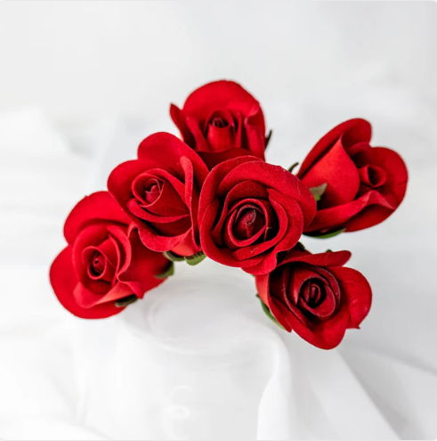 Red Velveteen Bud - Realistic Artificial Flowers - Image 4