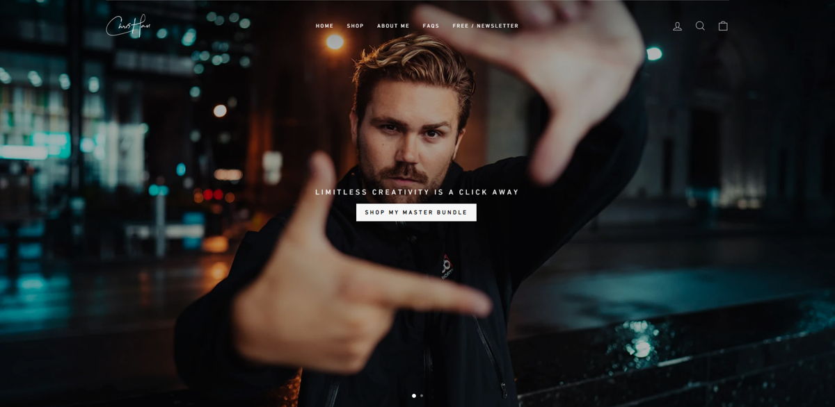 Screenshot of The Chris Hau , from the videography websites collection.