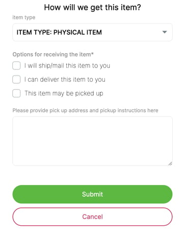 item donor info 3
