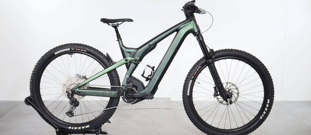 Scott ebike on a stand