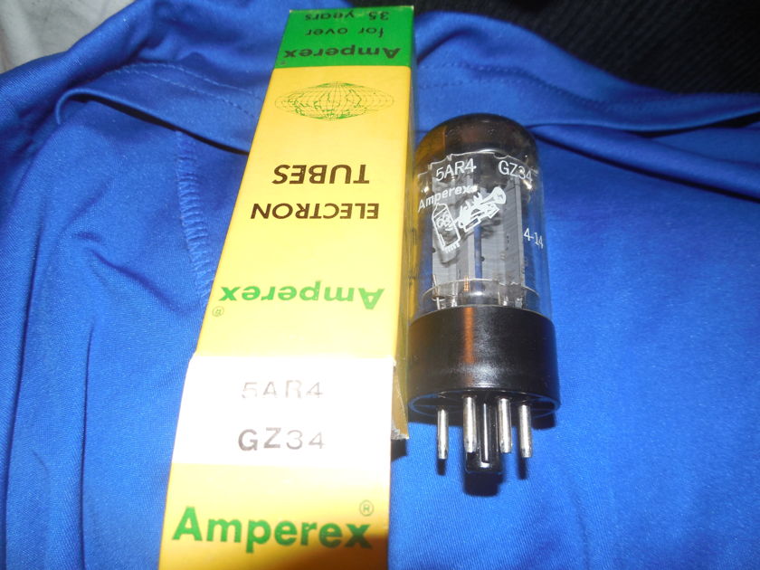 Beautiful new in the box 1963 blackburn mullard gz34 / 5ar4 rectifier tube OO getter