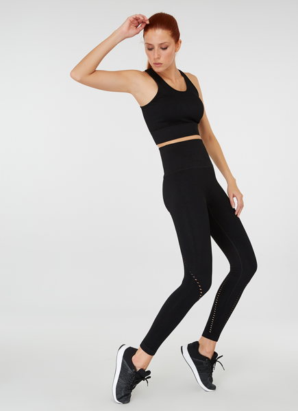 Jerf Womens Sanibel Black Seamless Active Leggings Econyl - Image 3