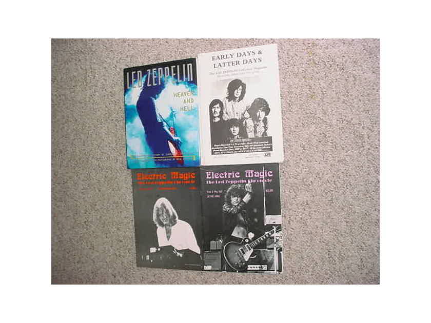 LED ZEPPELIN Heaven and Hell book - and lot of 3 other literature items electric magic 1991
