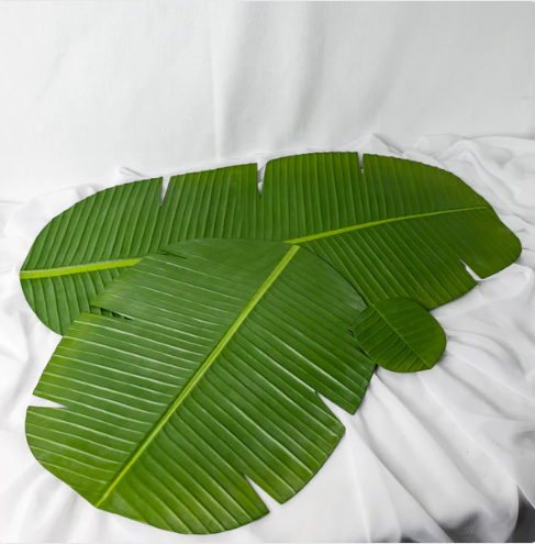Banana Leaf Placemat (6 Pack) - Realistic Artificial Flowers and Greenery - Image 3