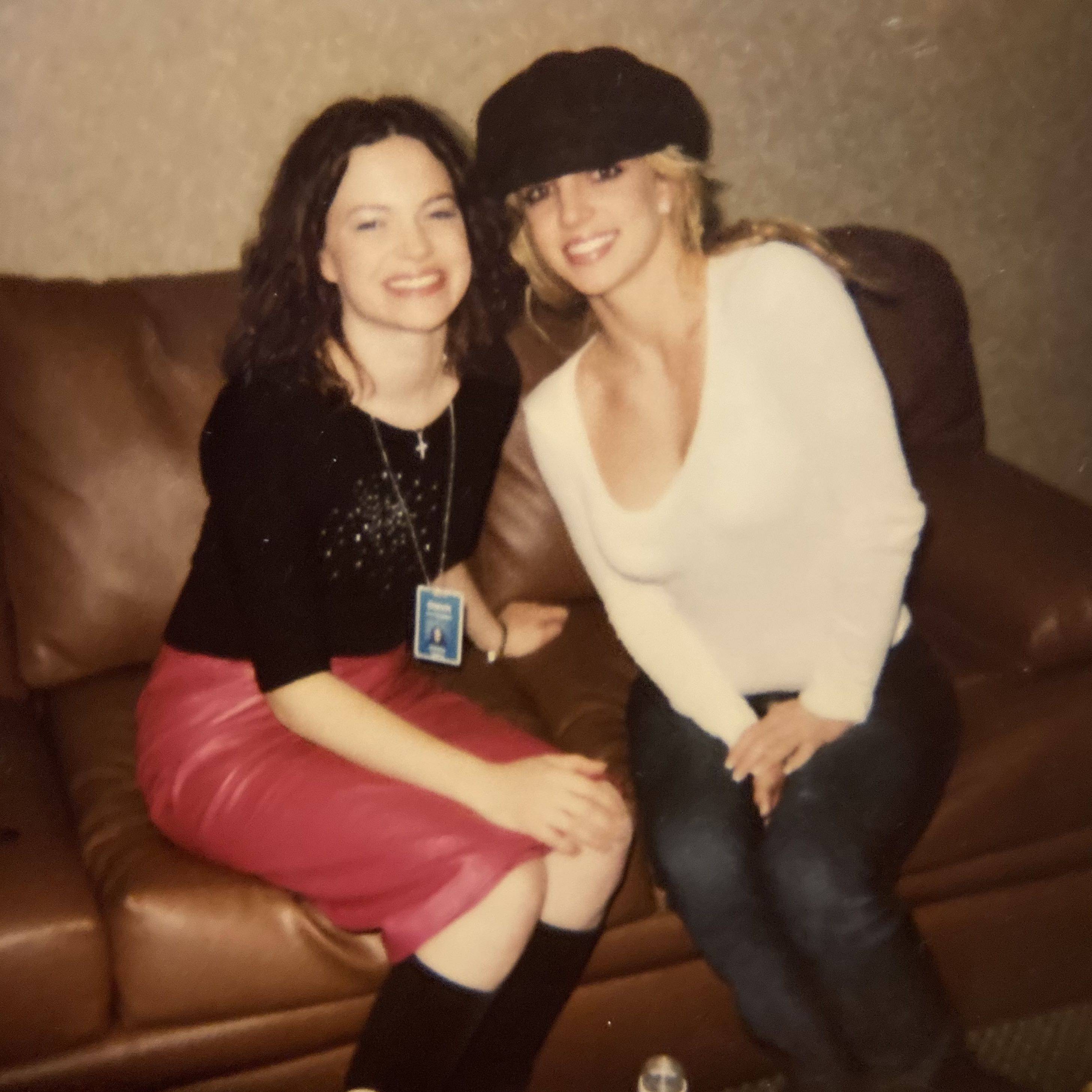 Journalist Emma Elms sat beside Britney Spears