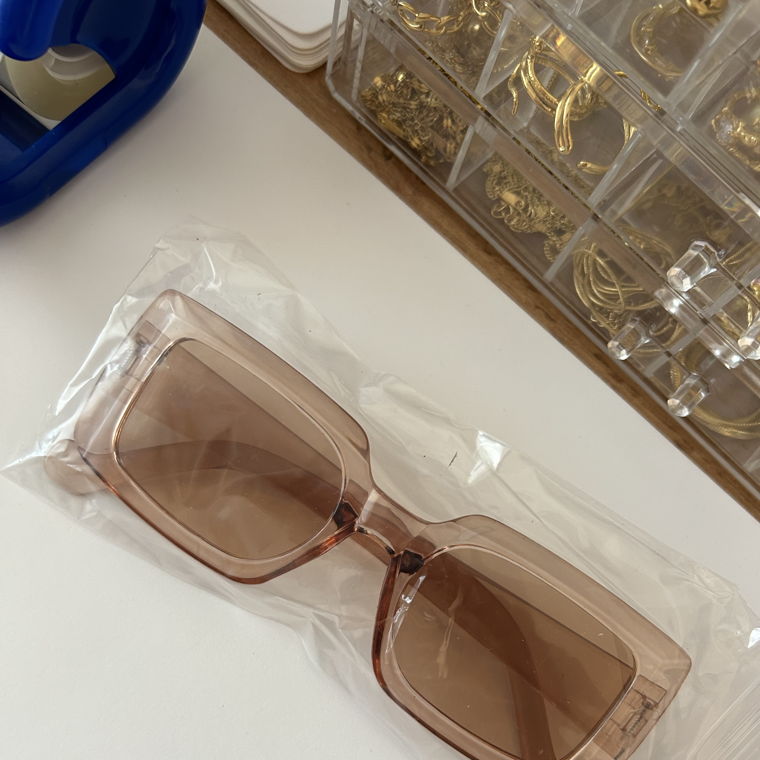 Sonnenbrille - transparent Rosé