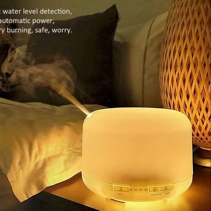 Wood Grain Aroma Diffuser Air Humidifier Essential Oil Machine With Colorful Night Lights USB Humidi