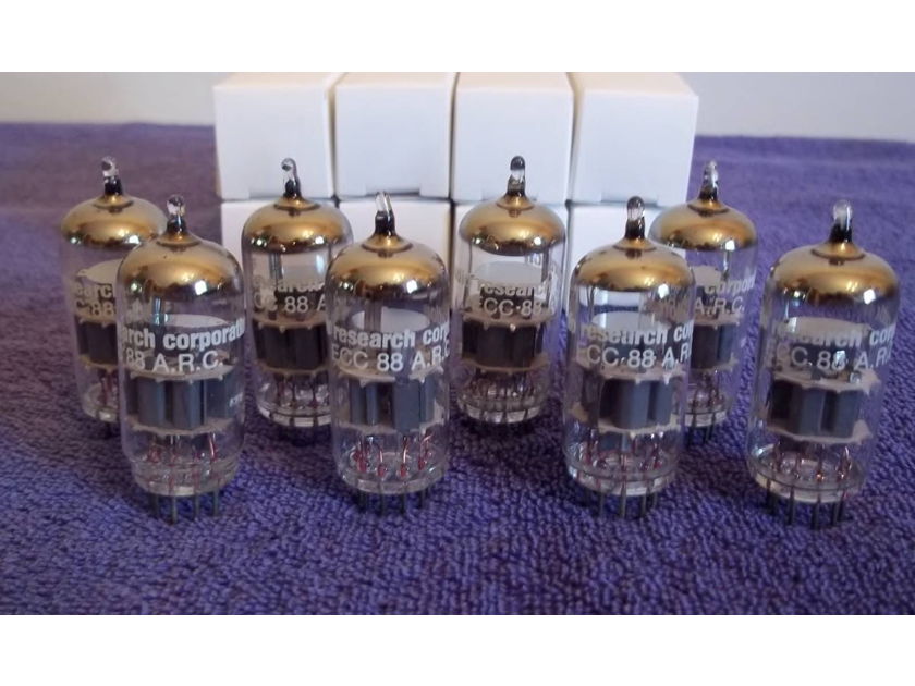 Audio Research labeled 6dj8, Ecc-88, 6922 tubes NOS, 8  tubes total,          same date codes, Amplitrex tested