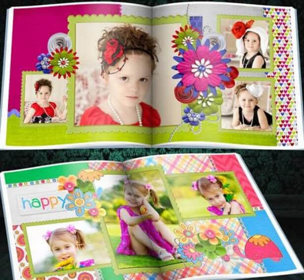 Детская фотокнига для Adobe Photoshop - счастливые мгновения