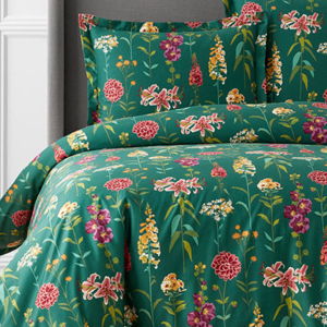 Flower Garden Sateen Duvet Cover + Pillow Set