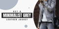 Get a Minimalist Grey Leather Jacket